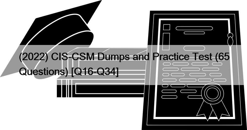 (2022) CIS-CSM Dumps and Practice Test (65 Questions) [Q16-Q34]