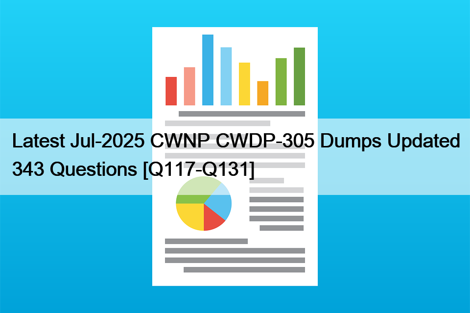 Latest Jul-2025 CWNP CWDP-305 Dumps Updated 343 Questions [Q117-Q131]